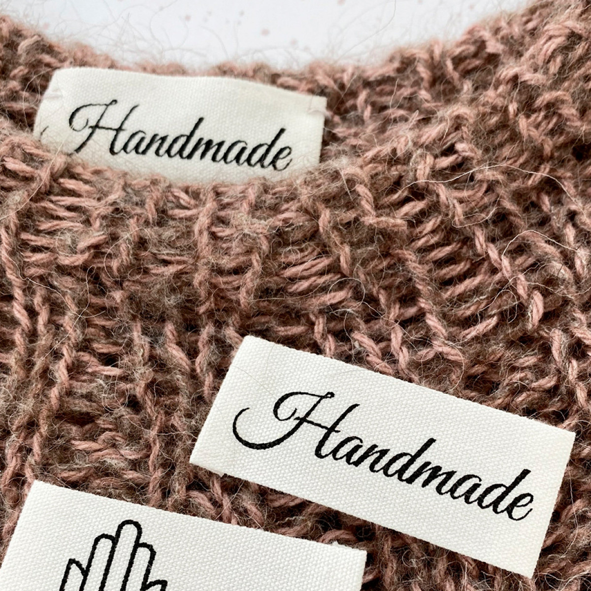 Floral Monogram Fabric Labels, Organic Cotton Sewing Tags for Handmade  Items and Clothing, Customized 