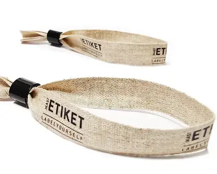 Festival wristbands in linen