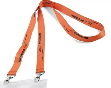 Lanyard with 2 carabiner clips