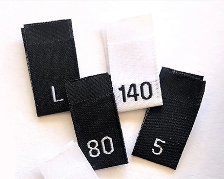 Size labels in stock