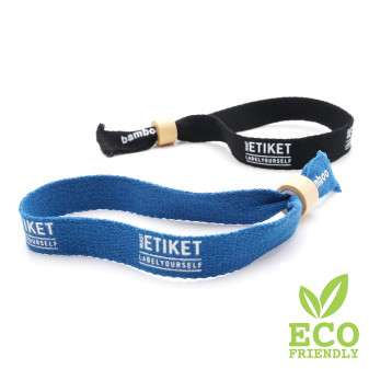 Sustainable festival wristband made of bamboo