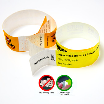 Disposable tyvek wristbands