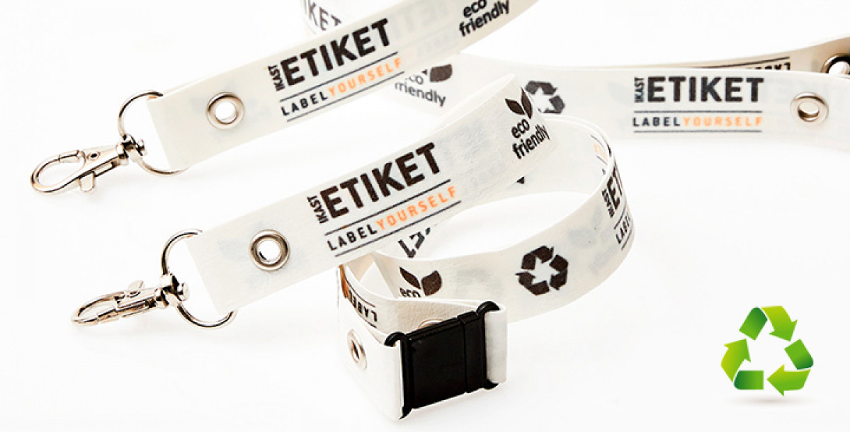 Lanyards made from degradable paper